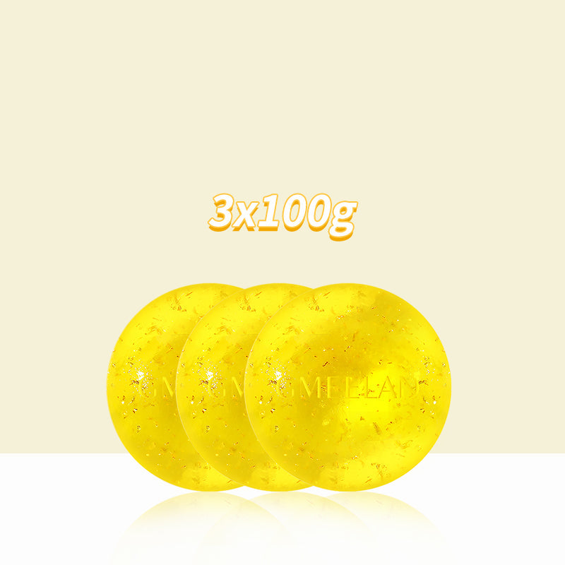 GMEELAN NATURAL ESSENTIAL OILS SKINCARE 24K GOLD FOIL SOAP 100g