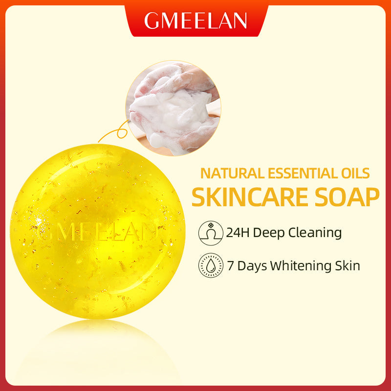 GMEELAN NATURAL ESSENTIAL OILS SKINCARE 24K GOLD FOIL SOAP 100g